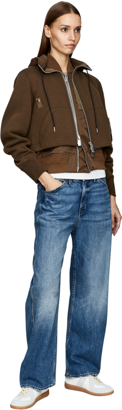 Kapuzenjacke 'Sponge' mit Bomberjacke Braun