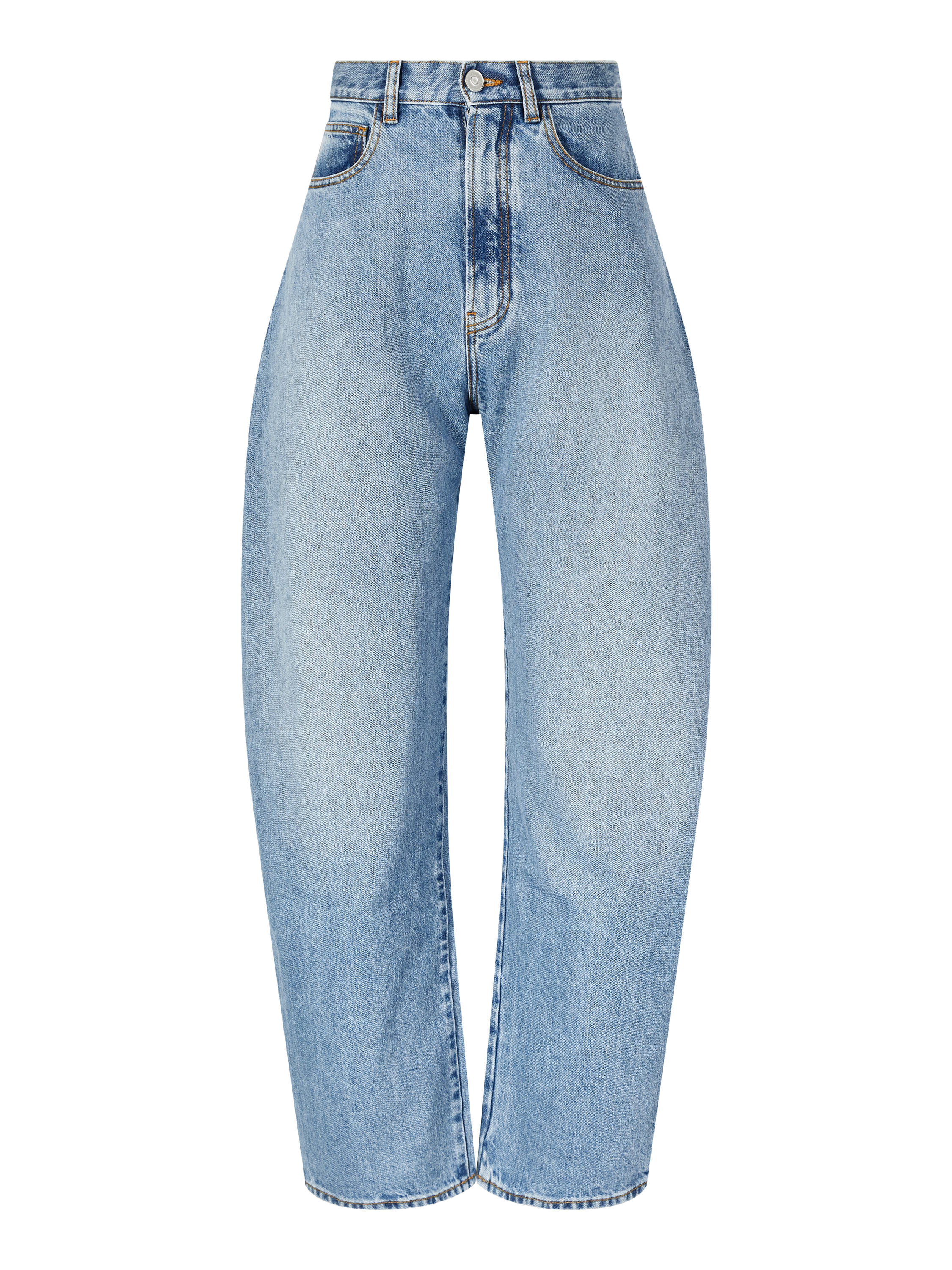 Wide-leg jeans mid blue