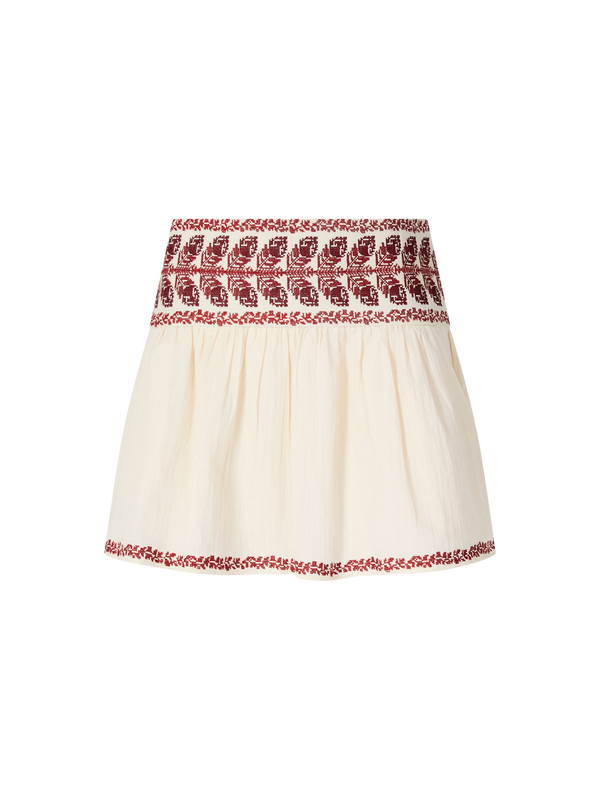 Minirock 'Picadilia' mit Stickerei Beige