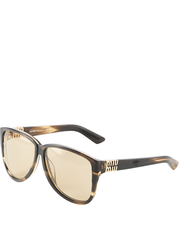 Oversized aviator sunglasses green