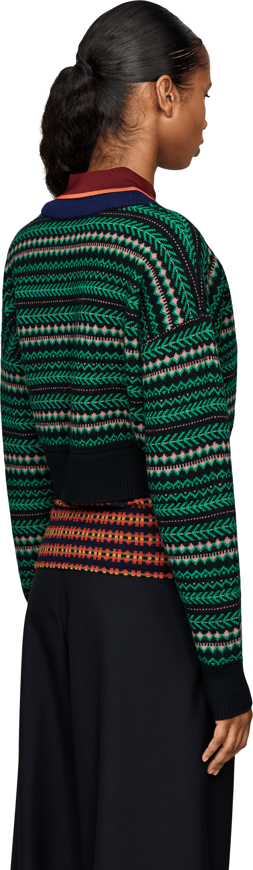 Dries van Noten 'Toinette' jumper with jacquard pattern multi, Back view – UNGER.DE