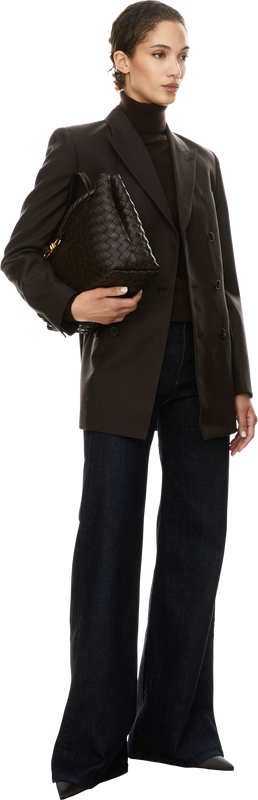 Cashmere-Pullover mit Rollkragen Dunkelbraun