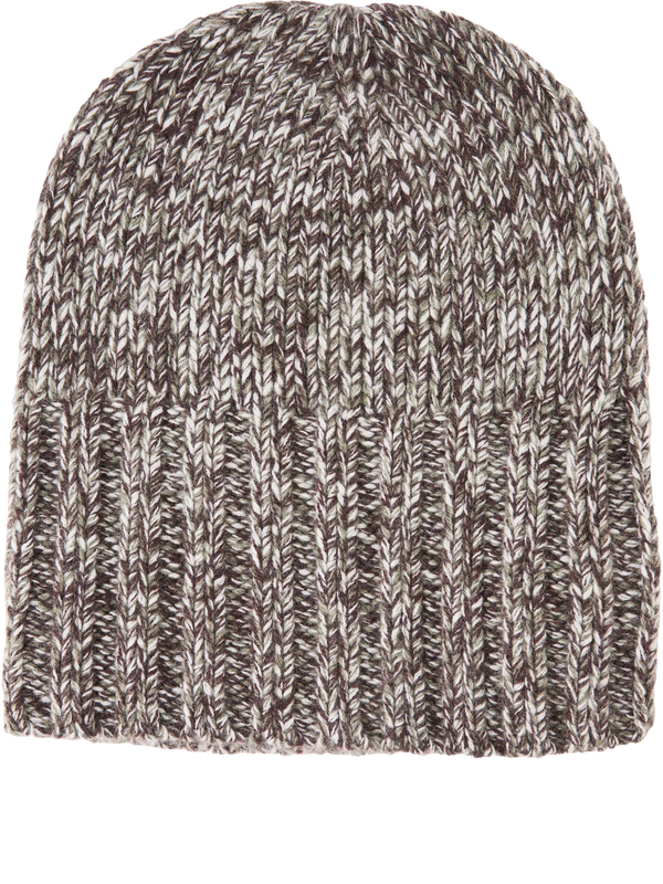 Cashmere-Beanie 'Malmo' Moss/Purple