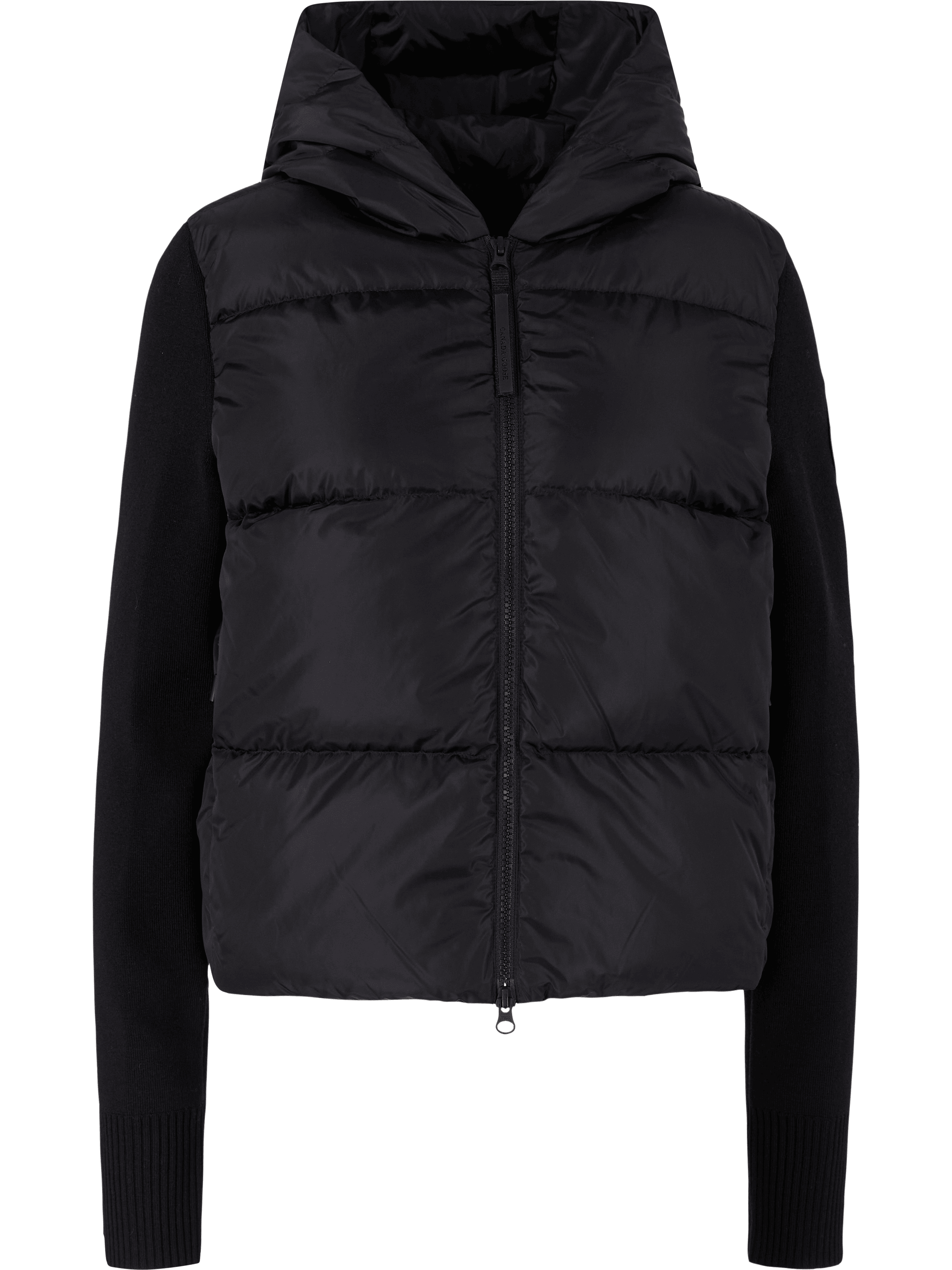 Canada Goose Daunen-Kapuzenjacke 'Hybridge Wide Quilt' Schwarz, Produktansicht – UNGER.DE