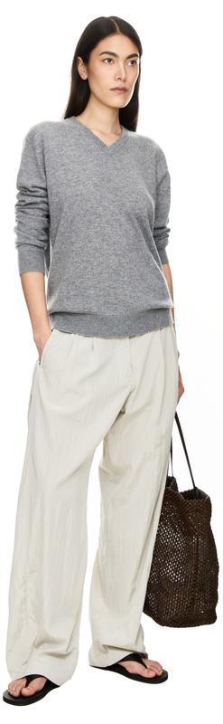 Seidenhose 'Iven' Grau