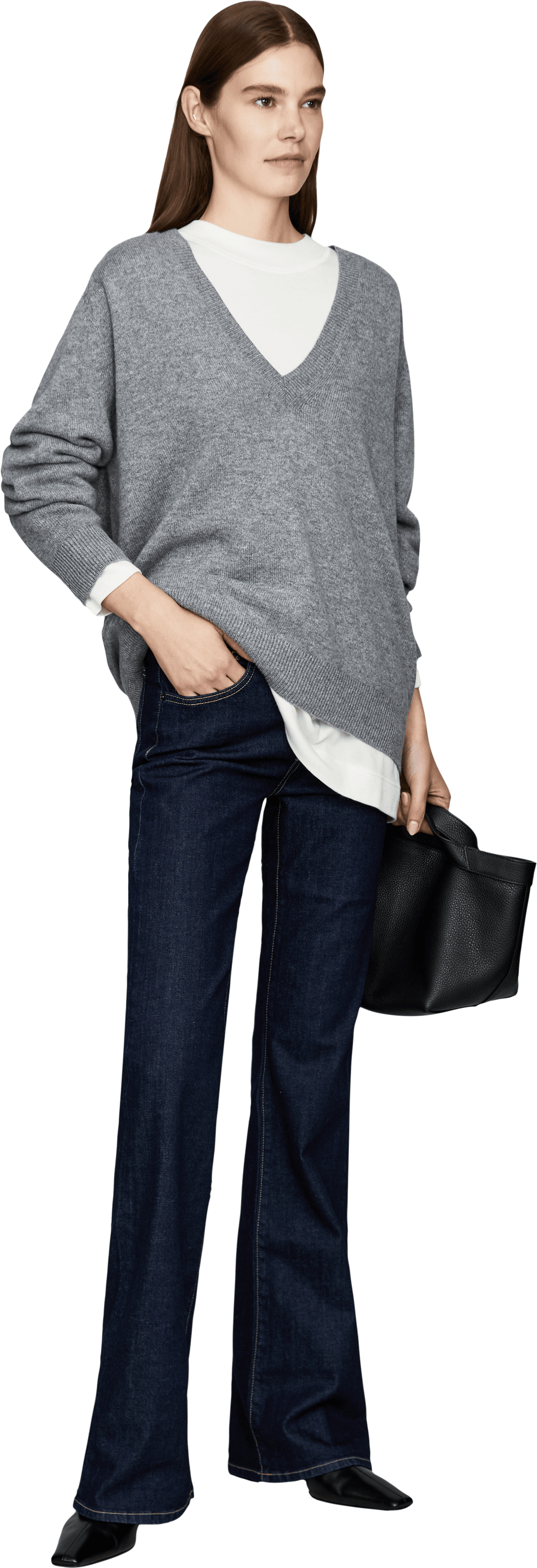 NILI LOTAN Mid-Rise Jeans 'Celia' Dunkelblau, Modelansicht – UNGER.DE