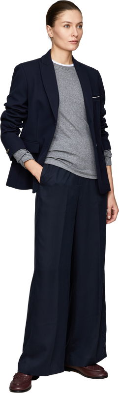 Langarmshirt mit Schmucksteinbesatz Grau