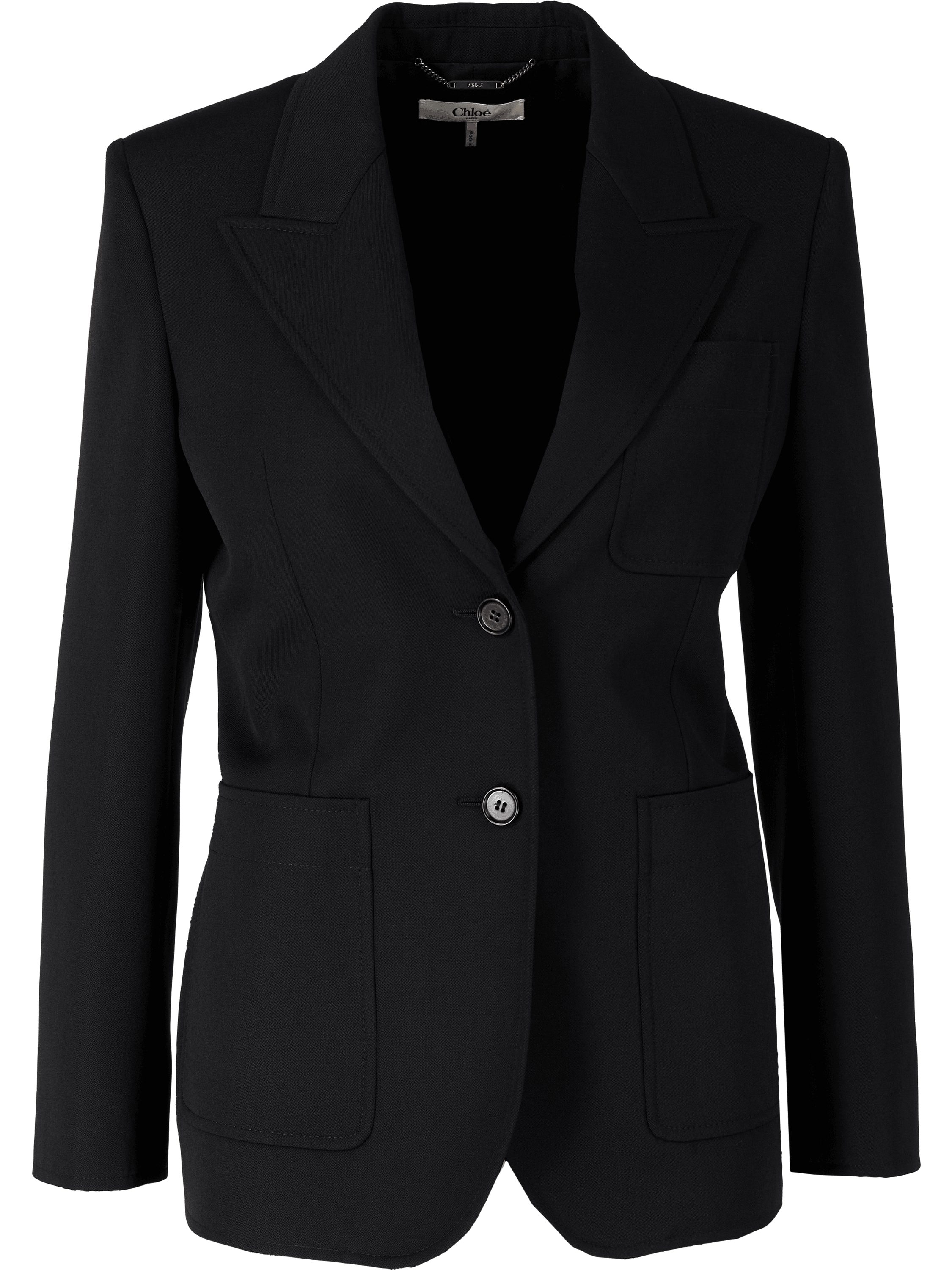 Blazer aus Schurwolle Schwarz