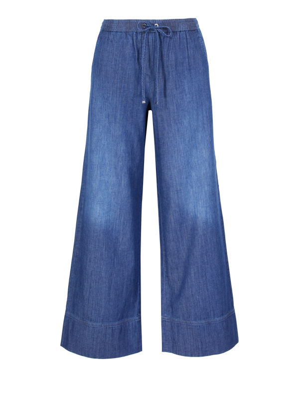 Baumwollhose 'Violetta' Mittelblau