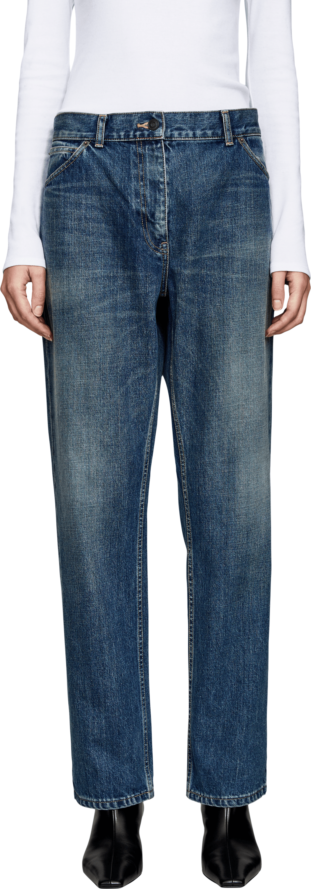The Row 'Dinni' jeans mid-blue, Front view – UNGER.DE