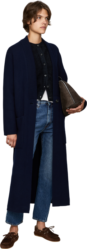 Cashmere-Mantel 'Emei' Navy