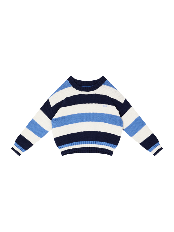 Gestreifter Pullover 'Celosia' Blau