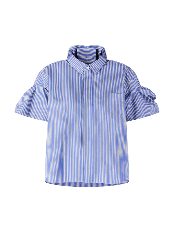 Oversized Bluse mit Streifenmuster Blau