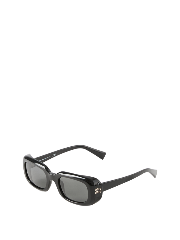 Rechteckige Sonnenbrille Black/Dark Grey