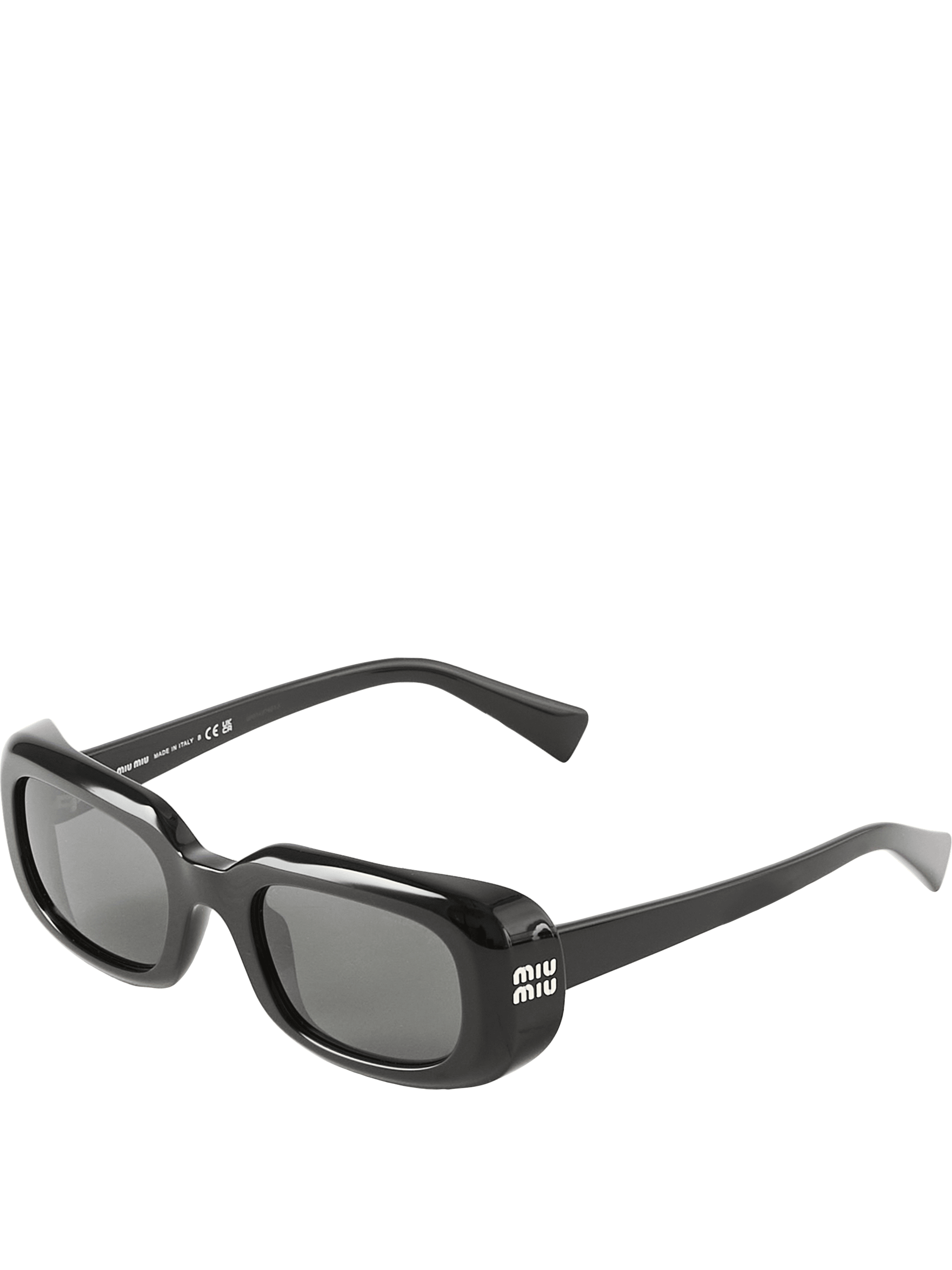 Rechteckige Sonnenbrille Black/Dark Grey