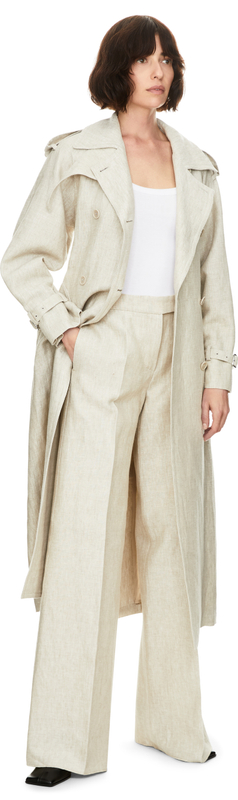 Trenchcoat 'Pedaggi' aus Leinen Beige