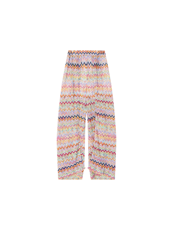 Lurex-Hose mit Zickzackmuster