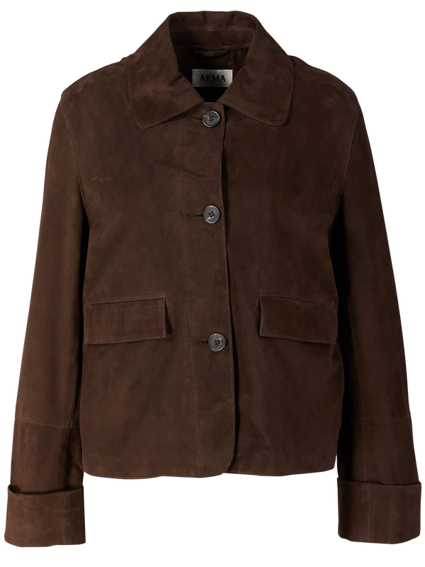 'Ella' brown leather jacket