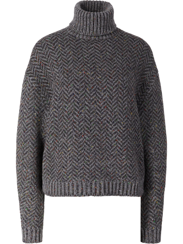 'Courtney' cashmere roll-neck jumper grey