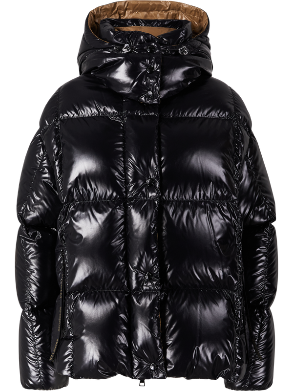 'Parana' short hooded down jacket, black
