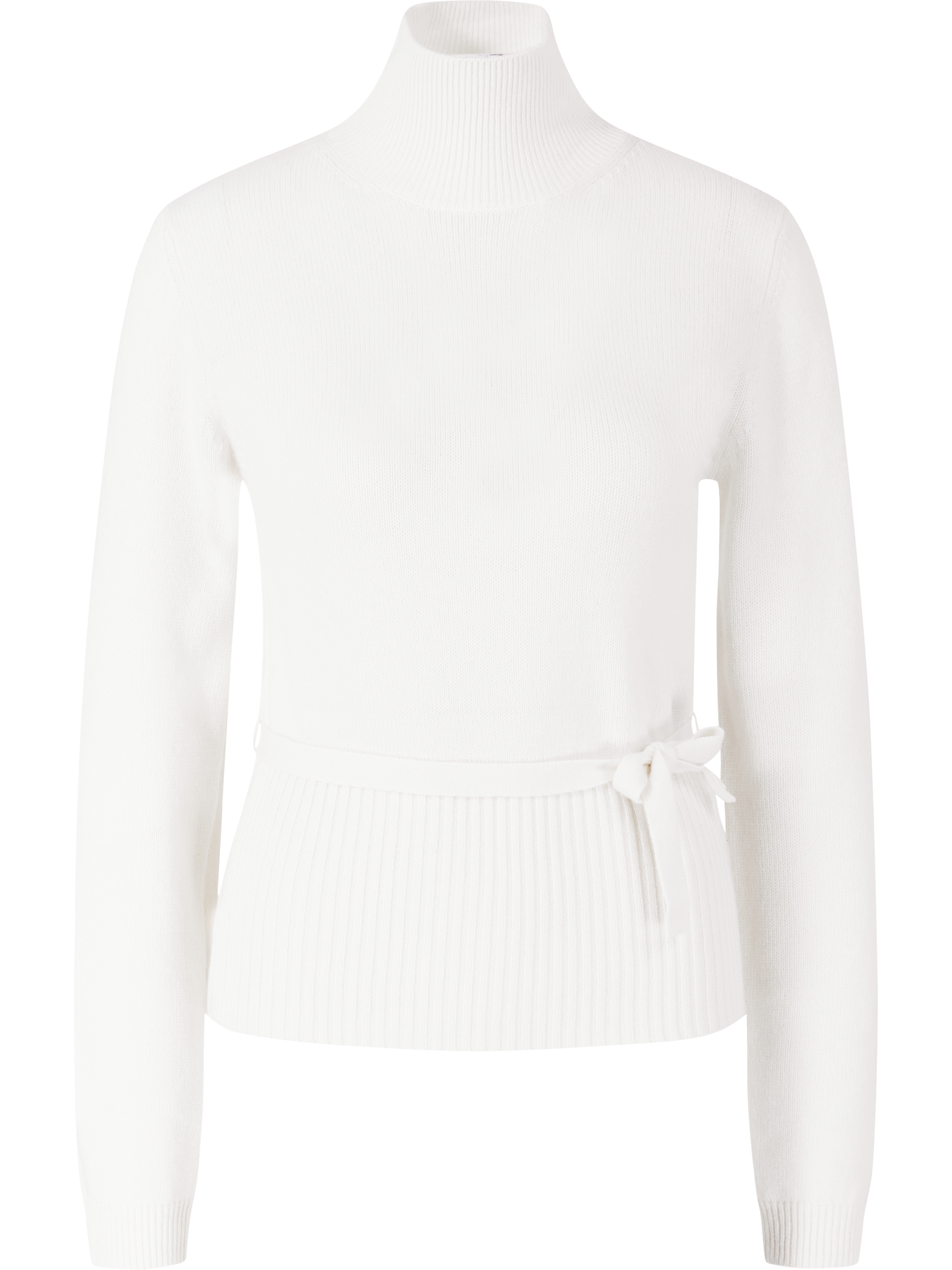 Allude Wool and cashmere jumper with a stand-up collar, cream, Product view – UNGER.DE