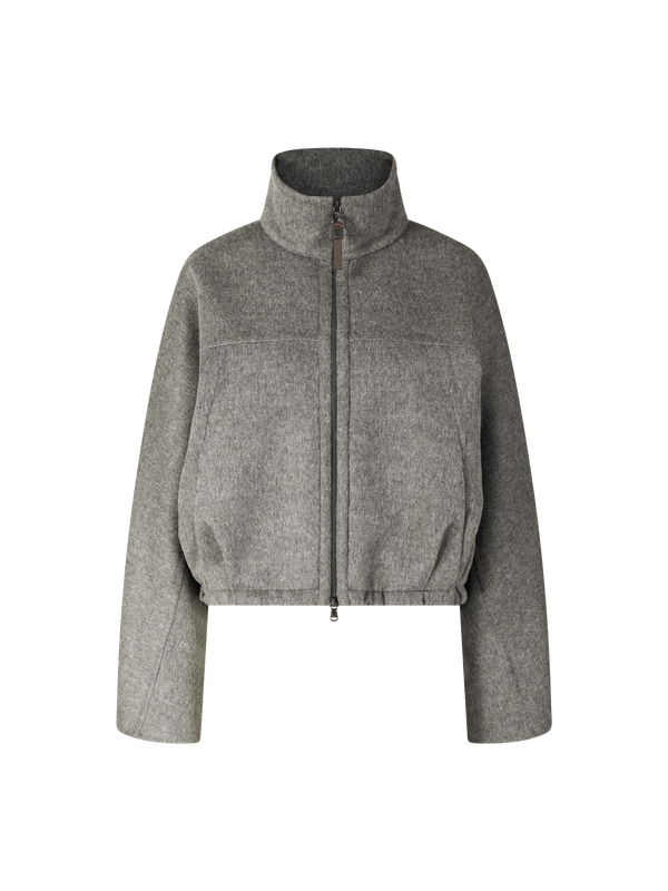 Wolljacke mit Monili-Perlen Anthrazit