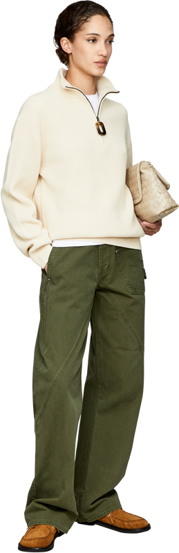 Workwear-Jeans mit Twist-Effekt Khaki