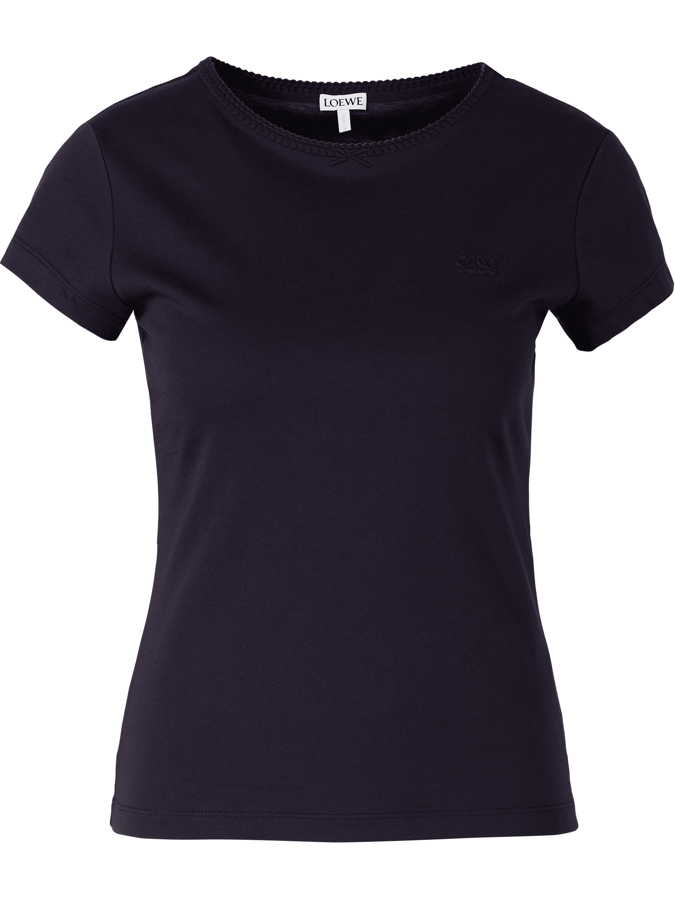 T-Shirt mit Wellenkante Marineblau