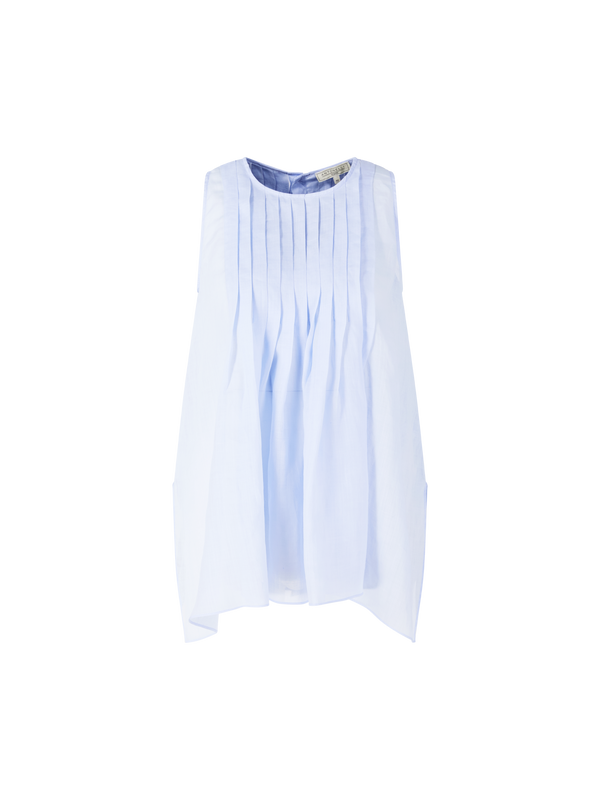 Ärmellose Bluse 'Bergamotto' Hellblau