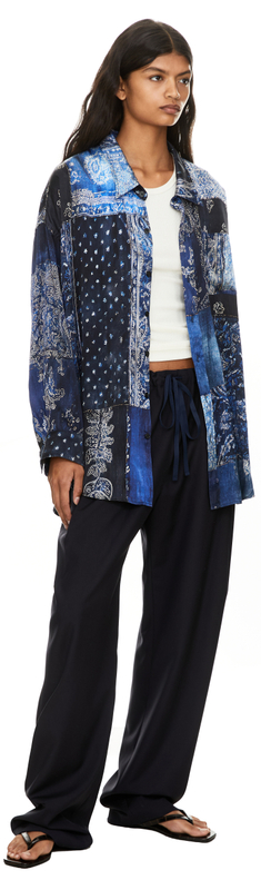 Hemd aus bedruckter Seide