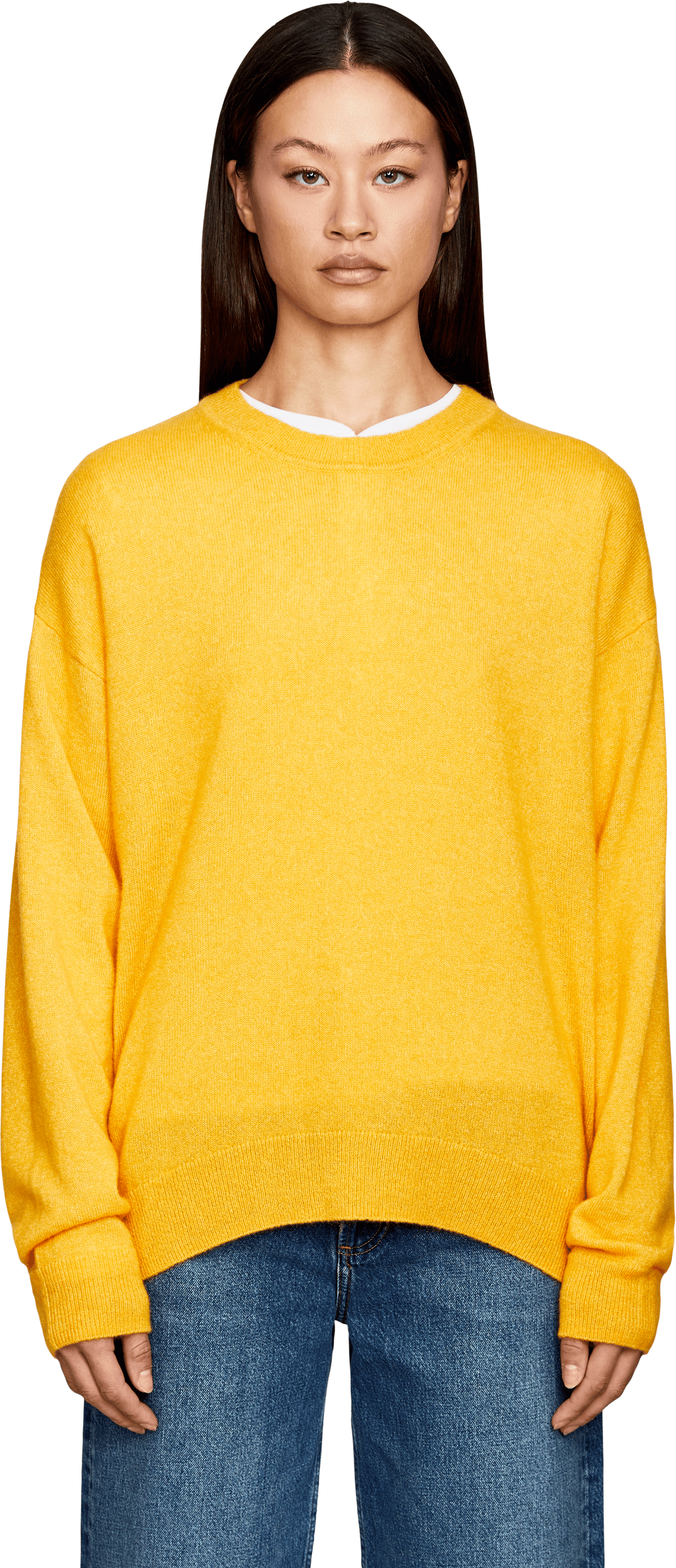 Iris von Arnim Cashmere-Seidenpullover 'KALENA 50' Soleil, Frontansicht – UNGER.DE