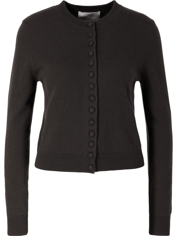 'Wilona' Dark Fern cashmere cardigan