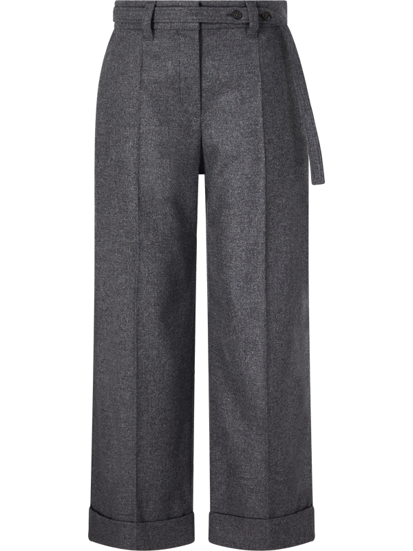 Wool trousers with Monili beads grey