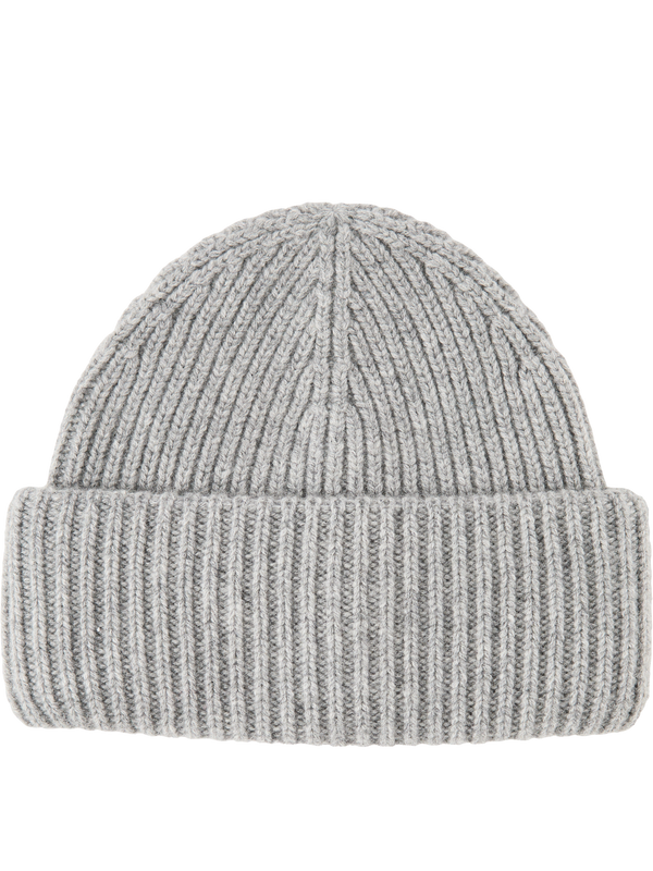Cashmere-Beanie Silver Melange