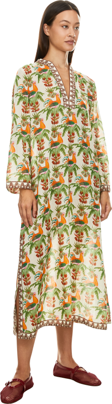'Giada' kaftan in the Midsummer Multi print