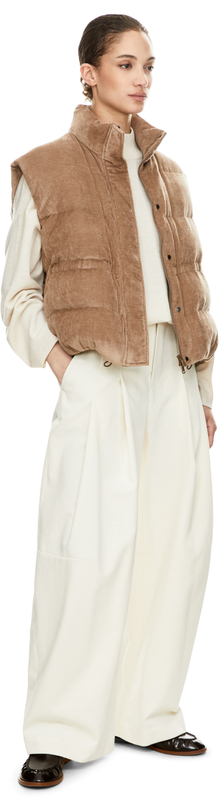 Cashmere-Pullover mit Stehkragen Beige