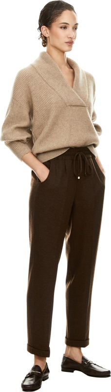 Cashmere-Hose Dunkelbraun