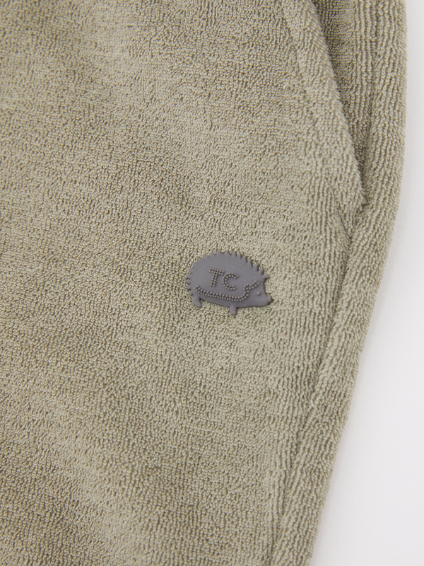 Shorts aus Frottee Khaki