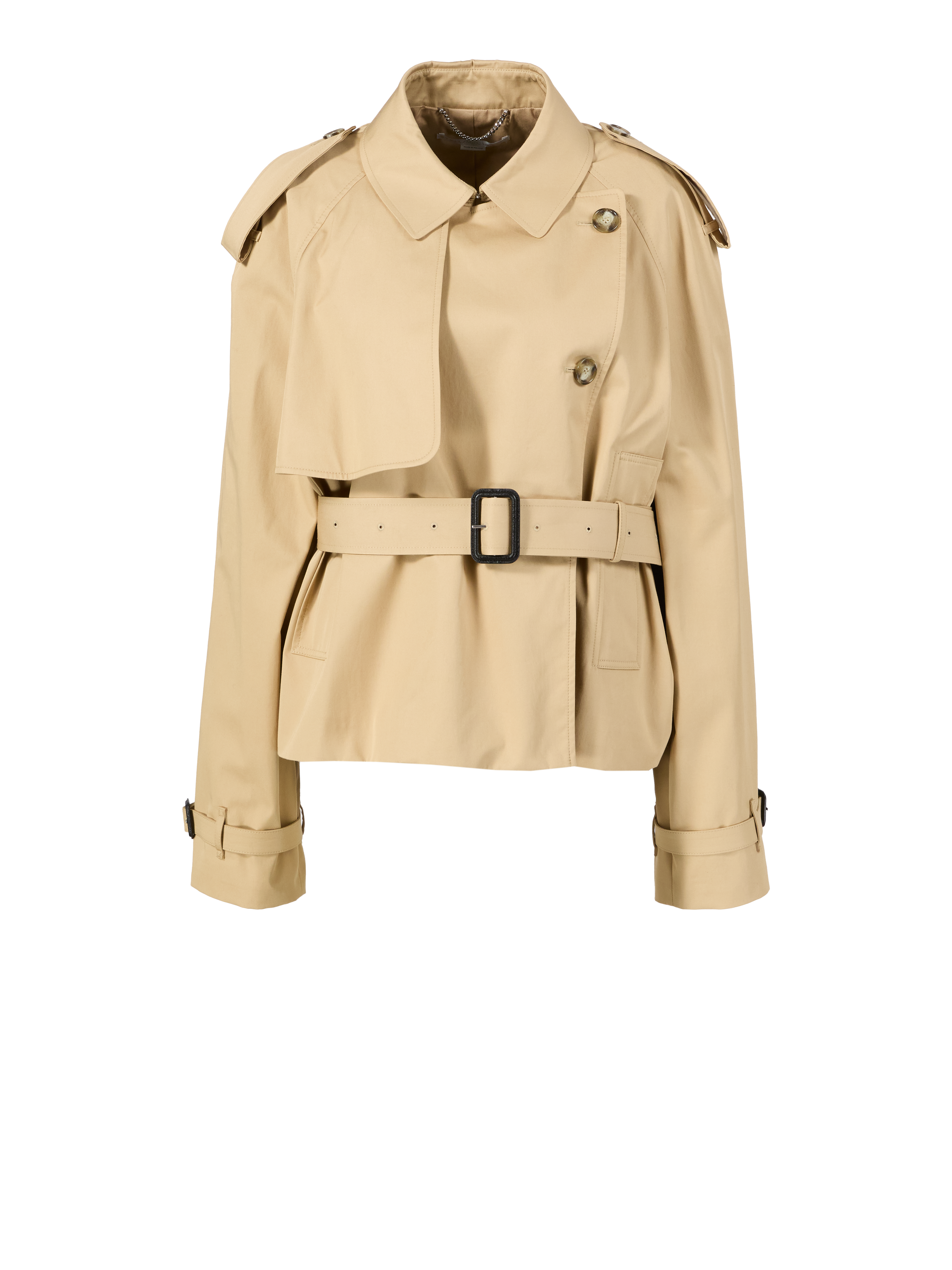 Verkürzter Trenchcoat Beige