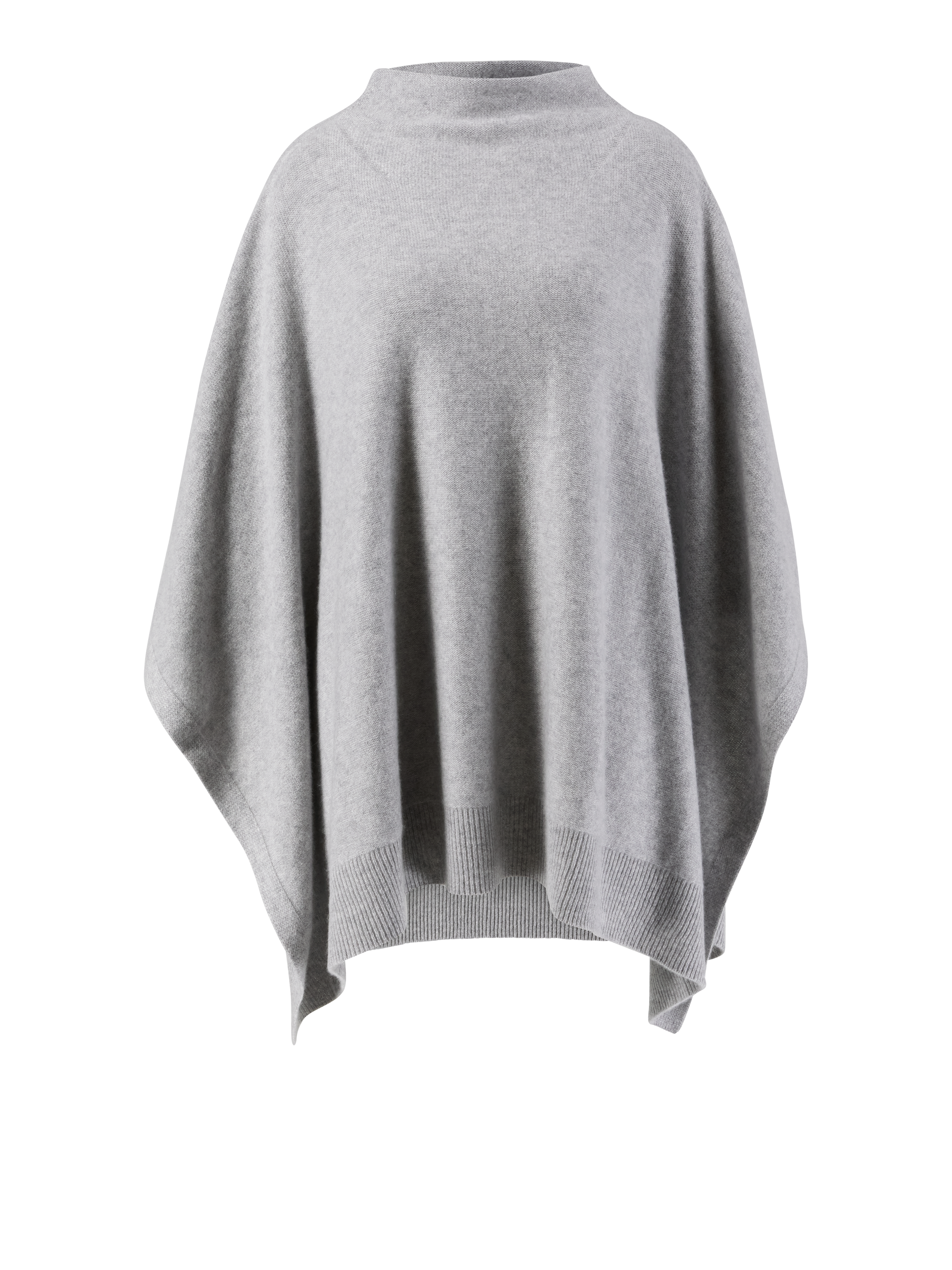 Cashmere-Poncho Grau