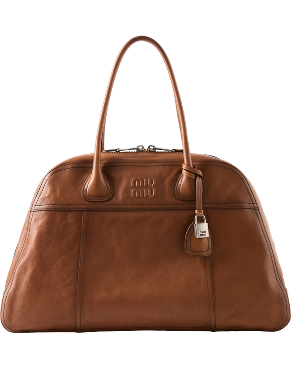 Calfskin handbag 'Vivant' cognac