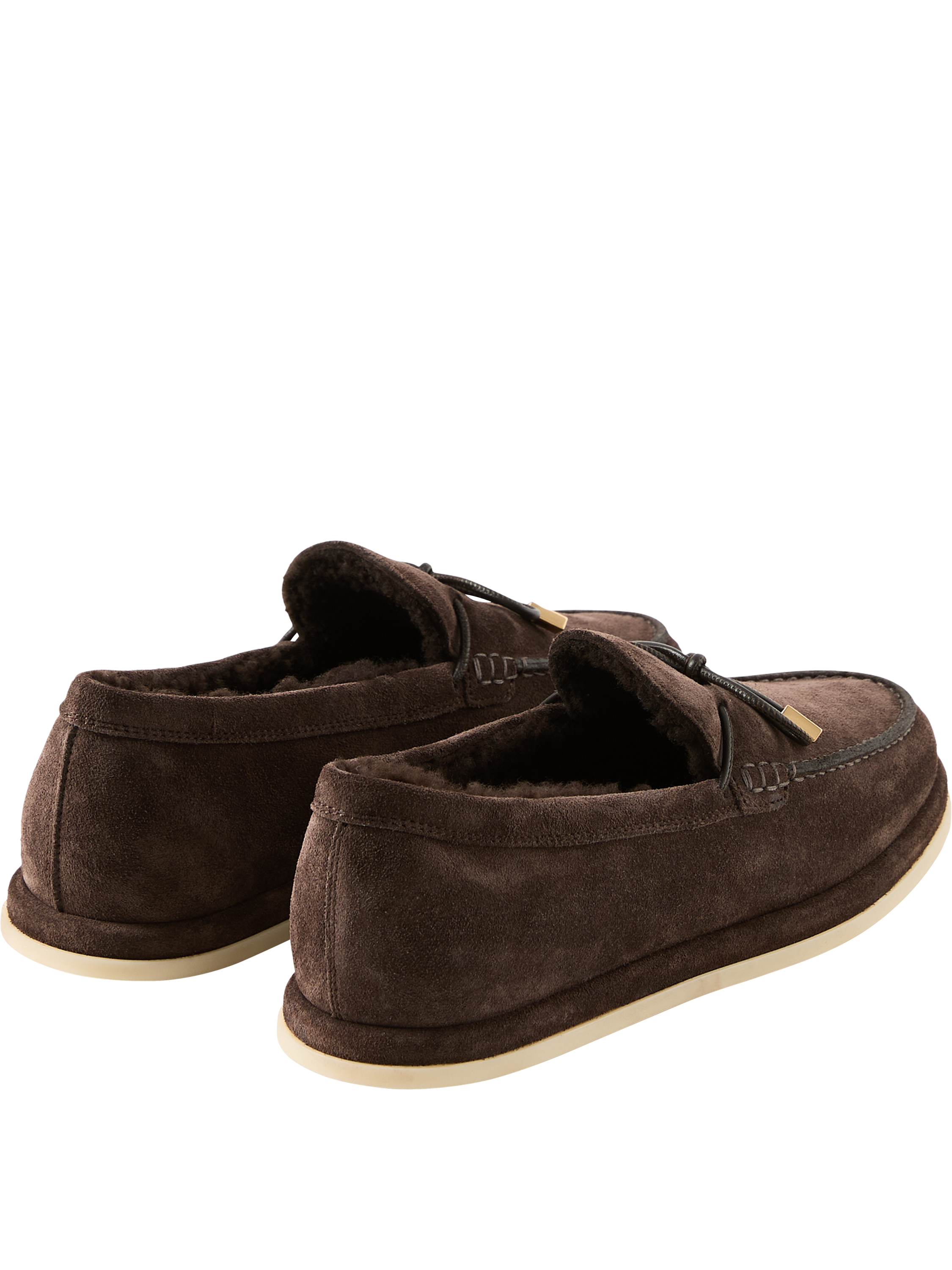 TOD'S Loafer aus Veloursleder Dunkelbraun, Detailansicht – UNGER.DE