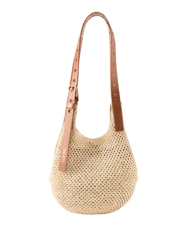 Schultertasche Paula's Ibiza 'Punch Hole Hobo Small' Natural/Tan