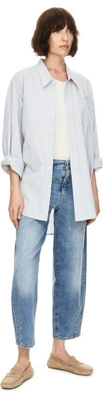 Cropped Jeans 'Elin' Mittelblau