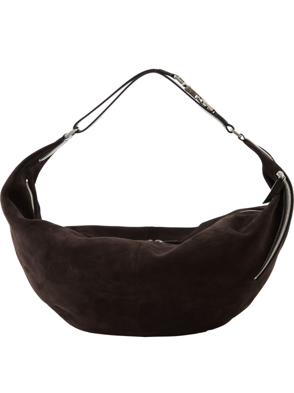 'Quiver Clip Large' shoulder bag, dark brown