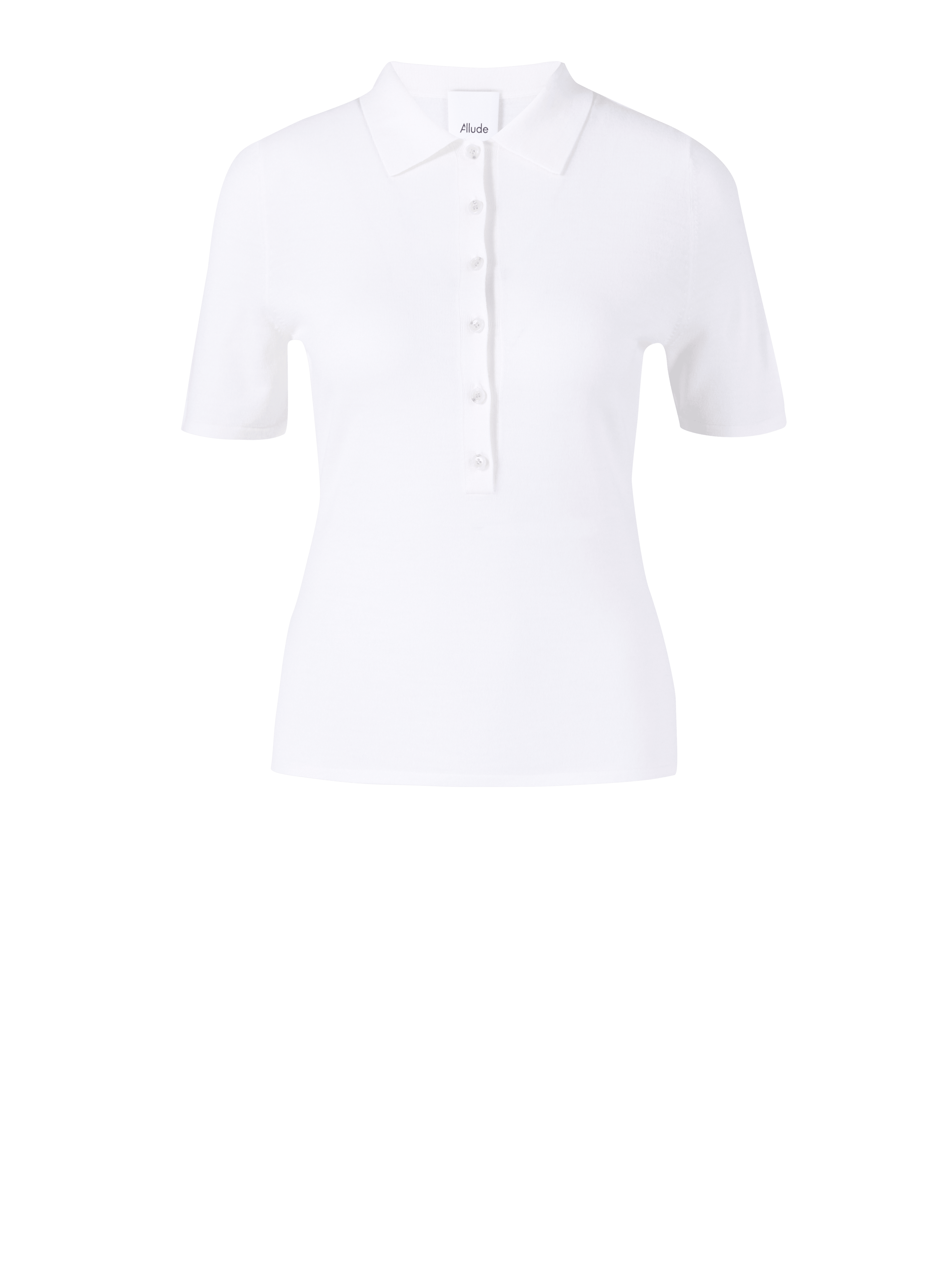 Polo-Wollpullover Crème