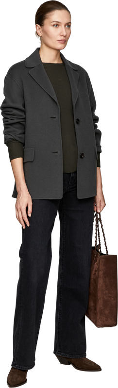 Cabanjacke 'Elfi' aus Schurwolle Grau
