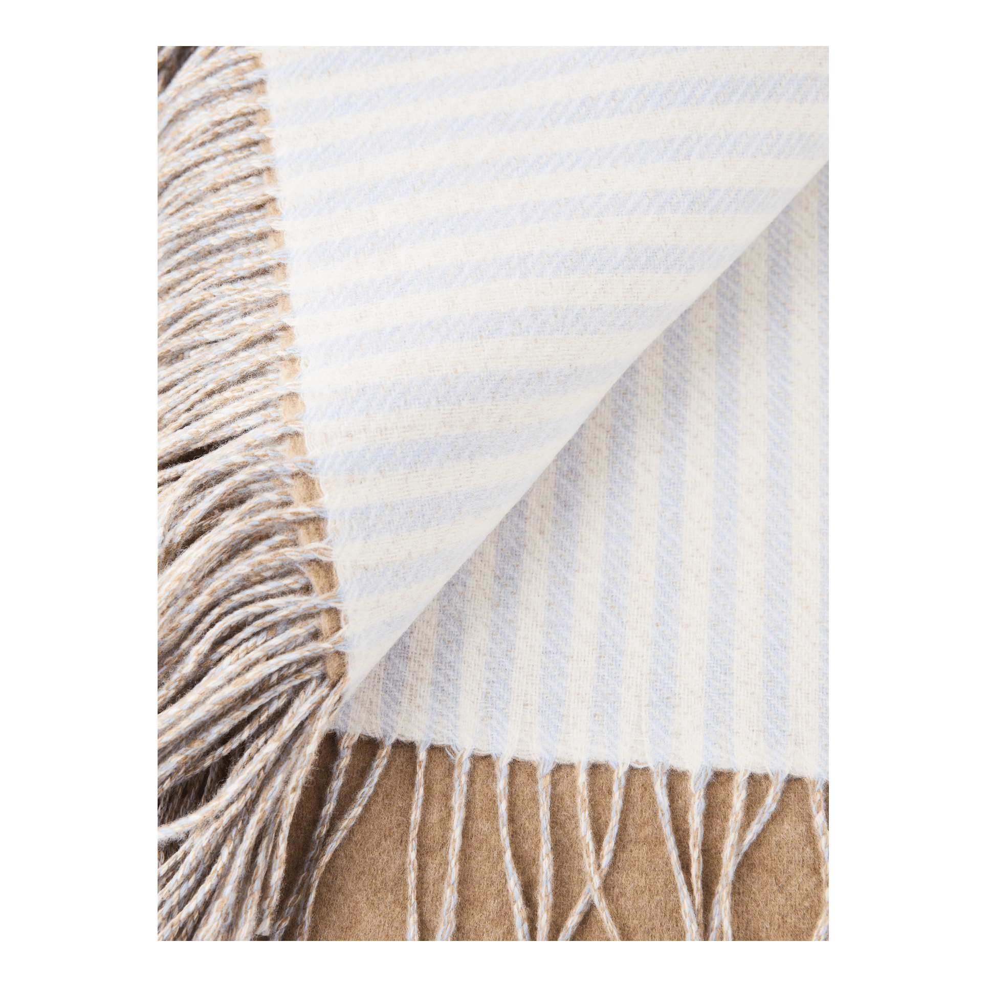 LOEWE Decke aus Wolle und Cashmere Beige, Detailansicht – UNGER.DE