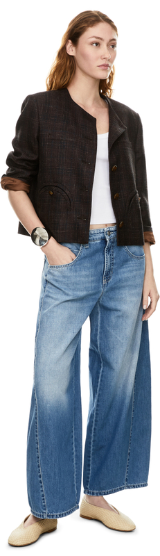 Relaxed-Fit Jeans 'Orla' Mittelblau