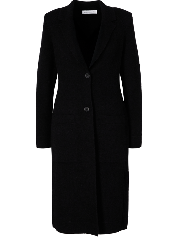 Cashmere-silk coat 'Davinia' nero